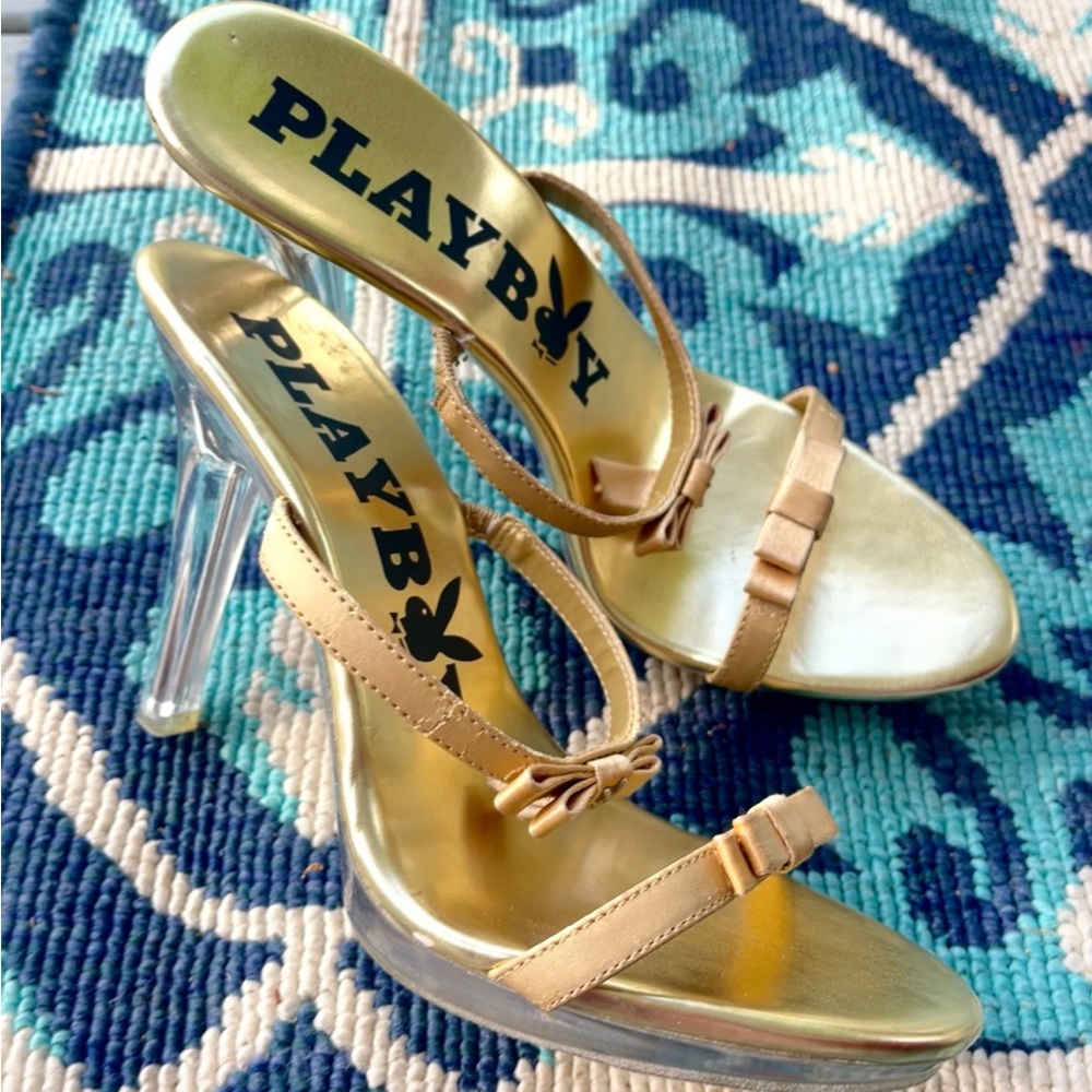 Playboy Gold Women's Heels